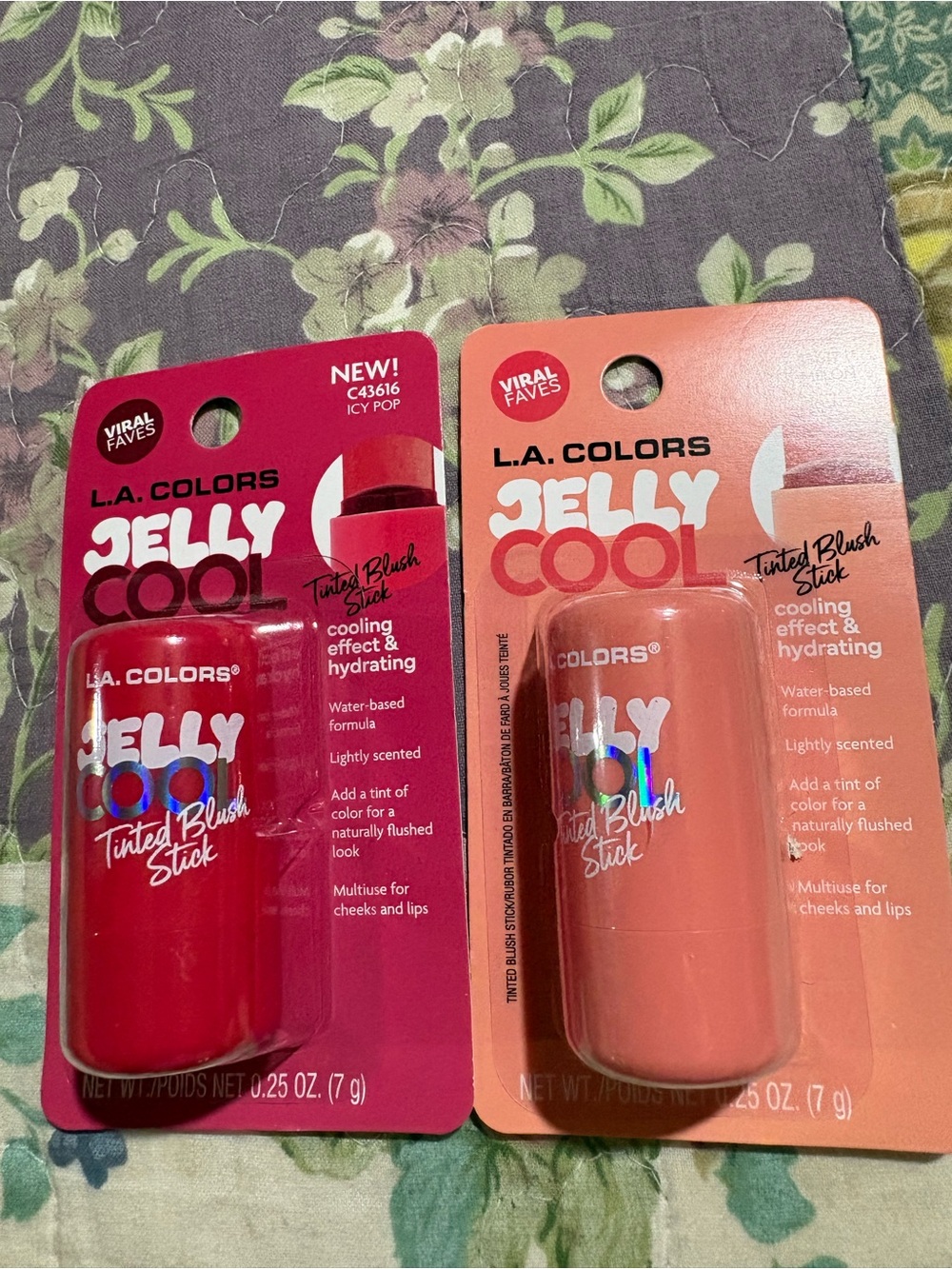 L.A. Colors Jelly Cool Tinted Blush Sticks - Red & Peach